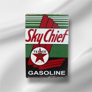Texaco Sky Chief Gasoline Metal Sign NIP